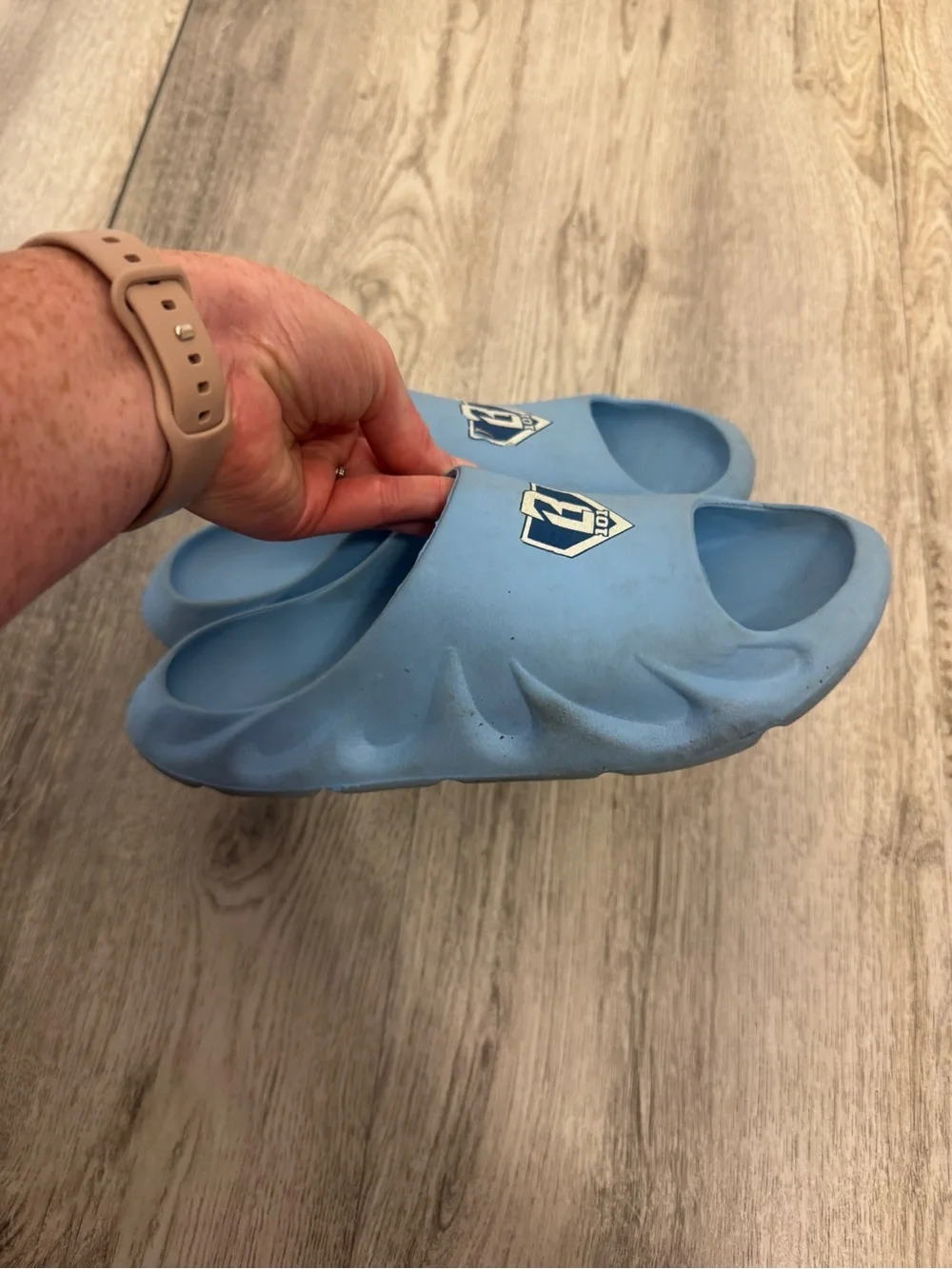 Baseball 101 Kids Light Blue Slip-On Sandals
